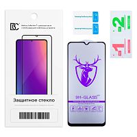 Купить Защитное стекло "Премиум" для Xiaomi Redmi 10C/12C/Poco C40/C55 Черный с доставкой