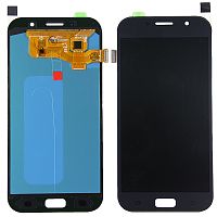 Дисплей для Samsung Galaxy A7 2017 (A720F) в сборе с тачскрином Черный - (OLED)