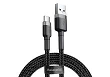 Кабель USB - Type-C Baseus cafule Cable USB For Type-C 3A 1m Gray+Black