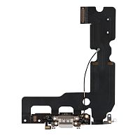 Шлейф для iPhone 7 Plus на системный разъем/микрофон Белый - Премиум