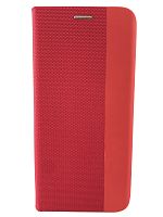 Чехол-книга MESH LEATHER MIX для iPhone 13 PRO MAX красный