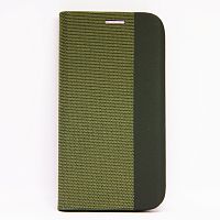 Чехол-книга MESH LEATHER MIX для iPhone 13 mini (5.4) 2021 хаки