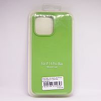 Чехол Silicon case_ низ закрыт_для iPhone 14 PRO MAX (6.7") 2022 №01 фисташковый