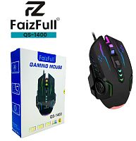 Мышь проводная игровая FaizFull QS1400 кабель 1.5м, черный