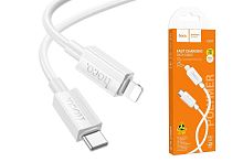 Кабель Type-C - Lightning Hoco X107 Fast charging cable (2.4A , PD27W) 1м. (white)