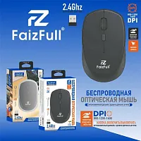 Беспроводная Оптическая Мышь FaizFull M66 BLACK 2,4Ghz  (Питание от Батарейки)