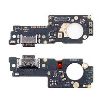 Шлейф для Xiaomi Poco M4 5G (MZB0BF9RU/22041219PG) плата системный разъем/микрофон - Премиум