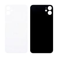 Купить Задняя крышка для iPhone 11 (A2221) Белый (стекло, монолит, широкий вырез под камеру, логотип) - Премиум с доставкой