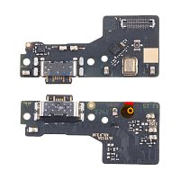 Шлейф для Xiaomi Poco M6 4G/Redmi 13 4G (2404APC5FG/24040RN64Y) плата системный разъем/микрофон - Премиум