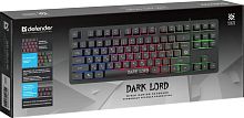 Купить Клавиатура проводная игровая DEFENDER Dark Lord GK-580 RU, черный,радужная,87кнопок  с доставкой