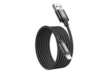 Кабель USB - 8 pin Hoco X89 Fast charging cable 2.4A Lightning 2м. оплетка (black)