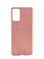 Чехол Cиликон матовый /тех.пак/ для Samsung NOTE 20 (2020) розовое золото - фото