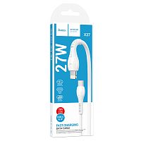 Купить Кабель Type-C - Lightning Hoco X37 Silicone charging cable (3A, PD27W) 1м. white с доставкой