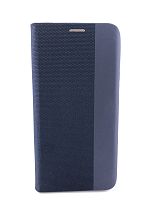 Чехол-книга MESH LEATHER MIX для Honor 50 (2021) темно-синий
