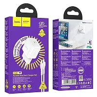 Сетевое зарядное устройство Type-C Hoco N32 Mini PD30W single port charger Type-C (EU) white
