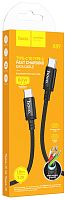 Кабель Type-C - Type-C Hoco X89 Fast charging cable (3A, PD60W) 1м. оплетка (black)
