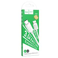 Купить Кабель USB - Type-C Hoco X88 (3A) Белый с доставкой
