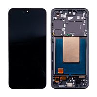 Дисплей для Samsung Galaxy S24 FE (S721B) модуль с рамкой Черный - (OLED) (Full Size)
