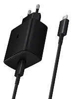Сетевое зарядное устройство Samsung PD45W QC3 Original single port charge (EU) с кабелем Type-C to Type-C (black)