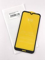 Защитное стекло "Полное покрытие" для Huawei Y5 2019 полный клей Черное