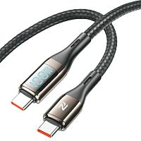 Кабель Type-C - Type-C FaizFull FR188 (100W, 1m, c дисплеем) (black)