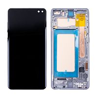Дисплей для Samsung Galaxy S10+ (G975F) модуль с рамкой Черный - (In-Cell)