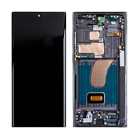 Дисплей для Samsung Galaxy S23 Ultra (S918B) модуль с рамкой Черный - (Soft OLED, 120 Гц) (Full Size)