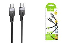 Кабель Type-C - Type-C Hoco X109 Silicone charging cable (3A, 60W) 2 м. black