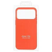 Чехол силиконовый Silicone Case MagSafe для iPhone с анимацией 17 Pro/18 Pro Orange