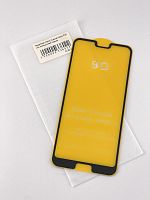 Защитное стекло "Полное покрытие" для Huawei Honor P20 Lite полный клей Черное