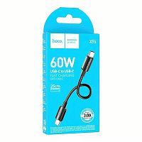 Кабель Type-C - Type-C Hoco X96 Fast charging cable (3A, 60W) 1 м. Black