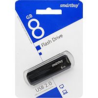 Флеш-накопитель USB  8GB  Smart Buy  Clue  чёрный