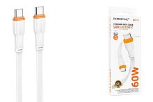 Кабель Type-C - Type-C Borofone BX118 Esplendido Charging 3A (60W) 1 м. белый