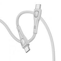 Кабель Type-C - Type-C Borofone BX98 Fast charging 3A (60W) 1 м. круглый серый Gray