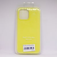 Чехол Silicon case_ низ закрыт_для iPhone 13 PRO MAX (2021) №32 лимонный