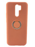 Чехол NANO силикон RING (кольцо) для Xiaomi Redmi 9 (2020) оранжевый