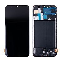 Дисплей для Samsung Galaxy A70 (A705F) модуль с рамкой Черный - (OLED) (Full Size)