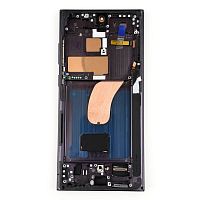 Дисплей для Samsung Galaxy S23 Ultra (S918B) модуль с рамкой Черный - (OLED)