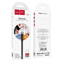 Кабель USB - 8 pin Hoco X53 Silicone charging cable 2.4A Lightning 1м. (black)