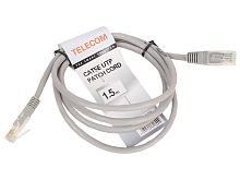 Патч-корд литой TELECOM UTP Кат. 5е, серый, 1.5 м.
