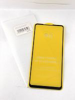Защитное стекло "Полное покрытие" для Samsung Galaxy A21 2020 полный клей тех/пак (black)
