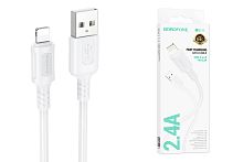 Кабель USB - 8 pin Borofone BX111 Lightning (2,4А) ПВХ, 1м. Белый