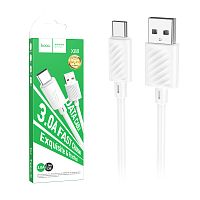 Кабель USB - Type-C Hoco X88 (3A, 1 м) Белый