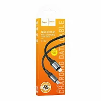 Кабель USB - Lightning+Type-C+Micro Hoco X102 3в1 Fresh charging cable 2.4A 1м. оплетка (black)