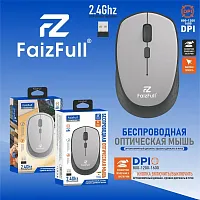 Беспроводная Оптическая Мышь FaizFull M66 GREY 2,4Ghz  (Питание от Батарейки)