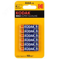 Купить Элемент питания KODAK MAX SUPER LR03 4+2BL  с доставкой