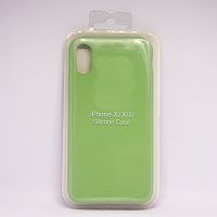 Чехол Silicon Case чехол накладка для IPhone X/XS цвет:№26 (Бледно зеленый)