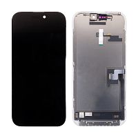 Дисплей для iPhone 16 Pro (A3293) в сборе с тачскрином Черный - (Soft OLED, Full HD, 120 Гц) (площадка под IC)