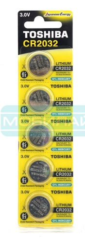 Купить Элемент питания TOSHIBA CR 2032 оптом и в розницу 