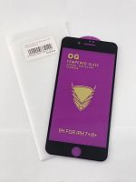 Защитное стекло "Полное покрытие" OG для iPhone 7+/8+ полный клей (black)